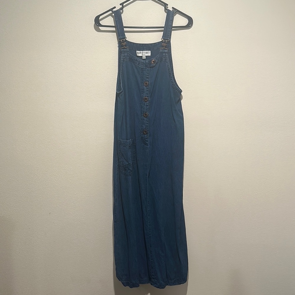 Vintage David Dart Maxi Overall Dress XS